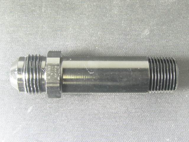 (image for) -8 Extended Oil Inlet Male Flare to 3/8 NPT - (3.0") ALUMINUM